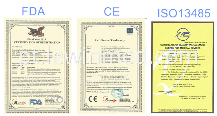 Certificate-CE, FDA, ISO